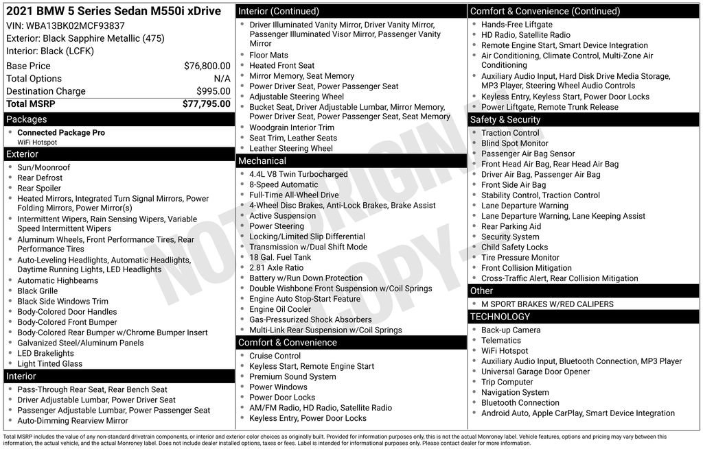 Used 2021 BMW M550i xDrive image 5