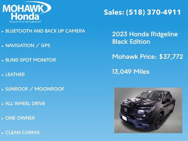Certified 2023 Honda Ridgeline Black Edition image 8