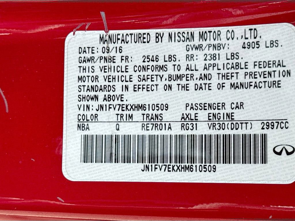 Used 2017 INFINITI Q60 Red Sport 400 RWD image 41