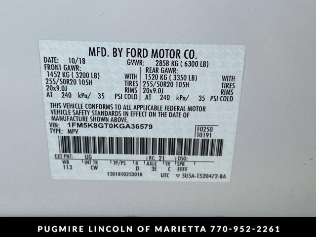 Used 2019 Ford Explorer Sport w/ Equipment Group 401A AWD/4WD image 36