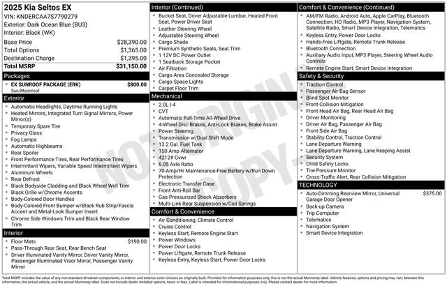 Certified 2025 Kia Seltos EX w/ EX Sunroof Package image 24