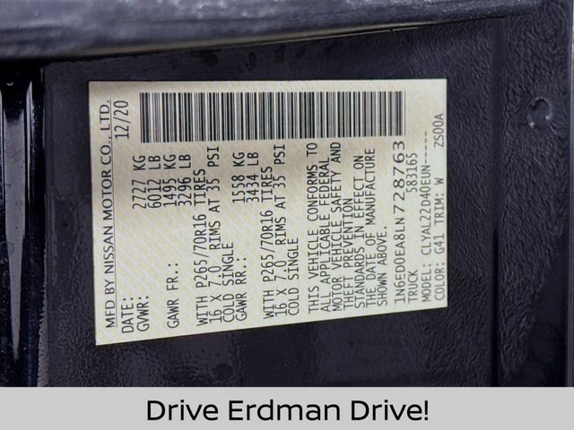 Certified 2020 Nissan Frontier SV image 31