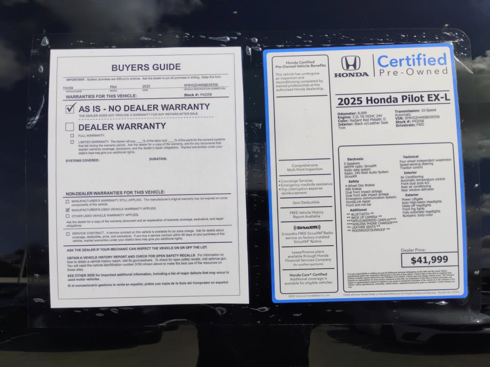 Certified 2025 Honda Pilot EX-L image 33