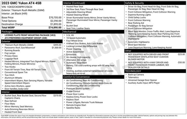 Used 2023 GMC Yukon AT4 AWD/4WD image 37