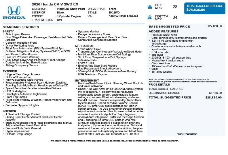 Used 2020 Honda CR-V EX image 3