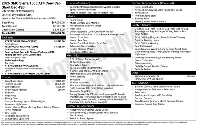 Used 2026 GMC Sierra 1500 AT4 w/ AT4 Premium Package AWD/4WD image 7