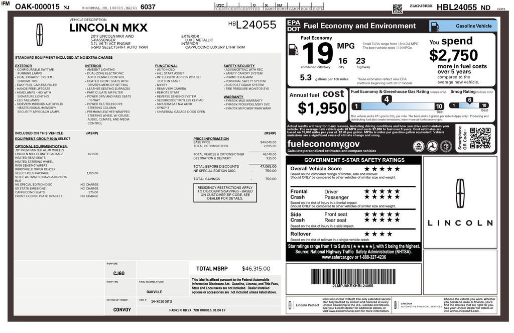 Used 2017 Lincoln MKX Select w/ Select Plus Package image 29