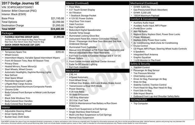 Used 2017 Dodge Journey SE w/ Flexible Seating Group image 35