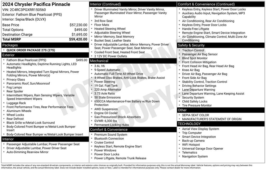 Used 2024 Chrysler Pacifica Pinnacle AWD/4WD image 17