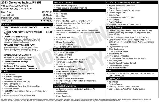 Used 2023 Chevrolet Equinox RS FWD image 4