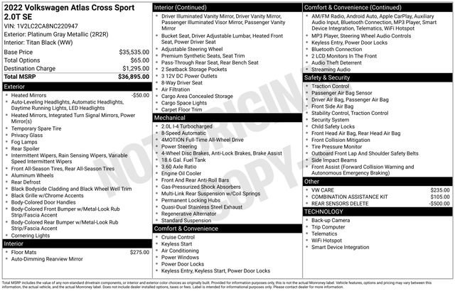 Used 2022 Volkswagen Atlas Cross Sport SE image 32