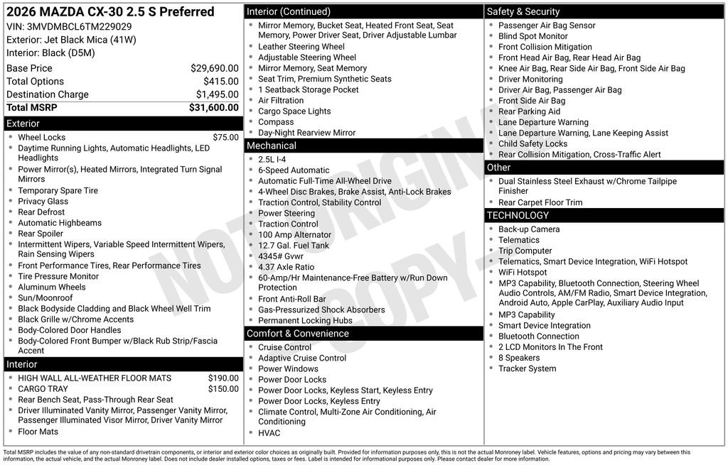 New 2026 MAZDA CX-30 AWD 2.5 S image 7