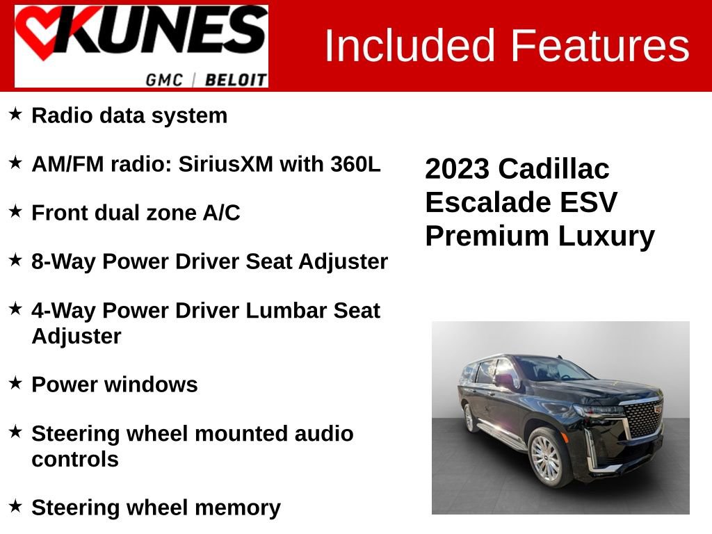 Used 2023 Cadillac Escalade ESV Premium Luxury AWD/4WD image 3