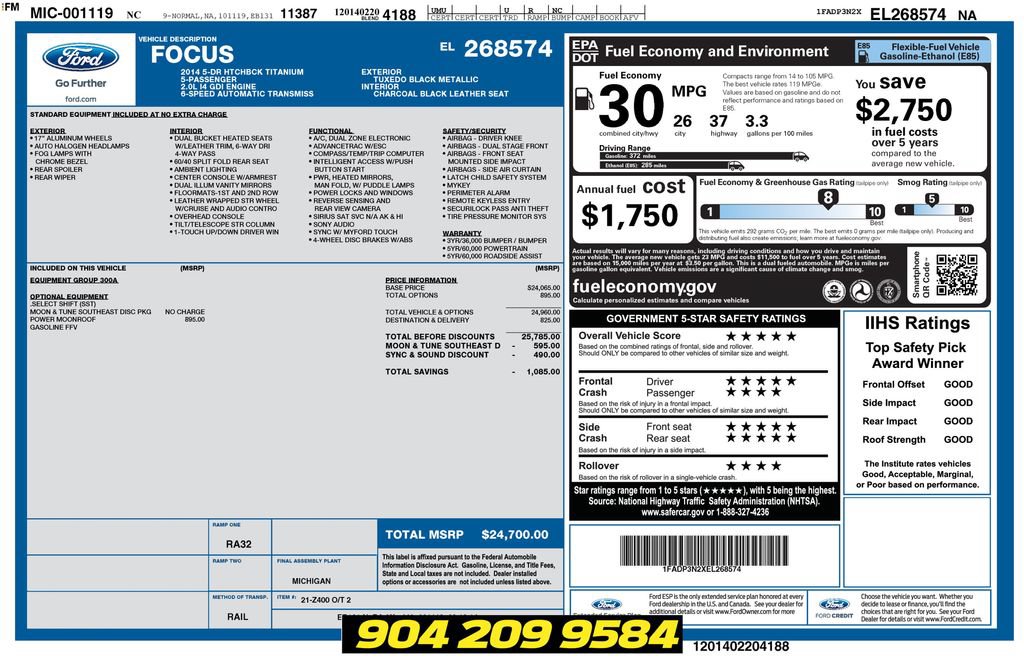 Used 2014 Ford Focus Titanium FWD image 38