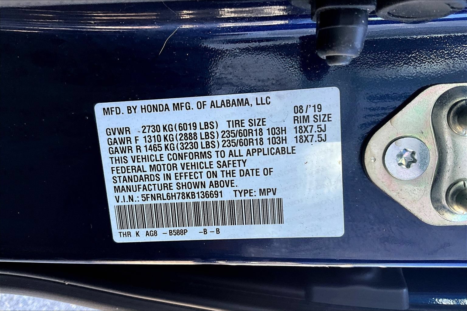 Used 2019 Honda Odyssey EX-L image 16