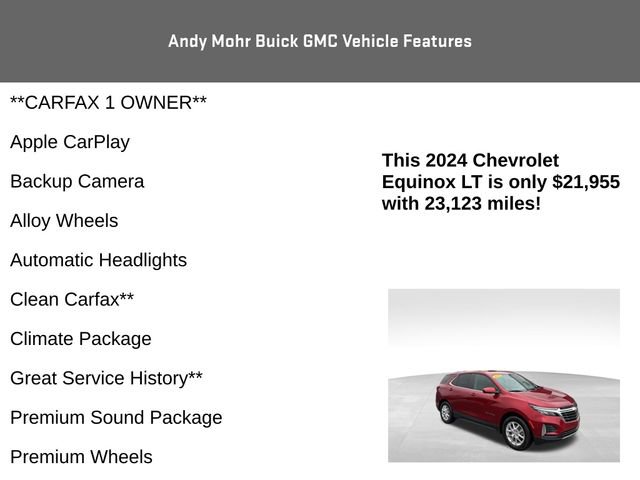 Used 2024 Chevrolet Equinox LT w/ LPO, Floor Liner Package image 4