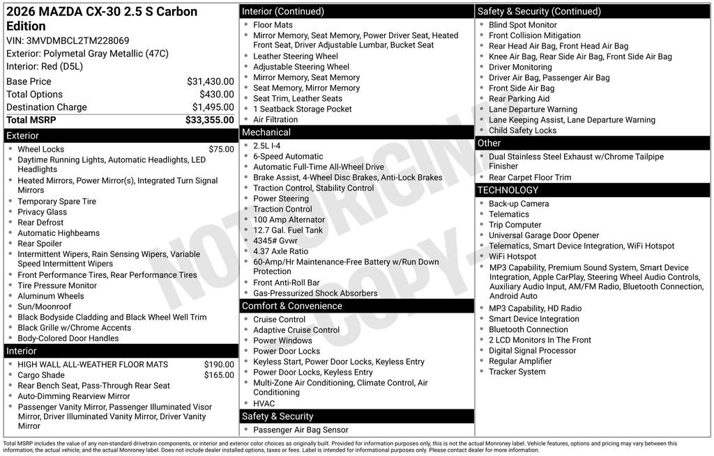 New 2026 MAZDA CX-30 AWD 2.5 S image 7