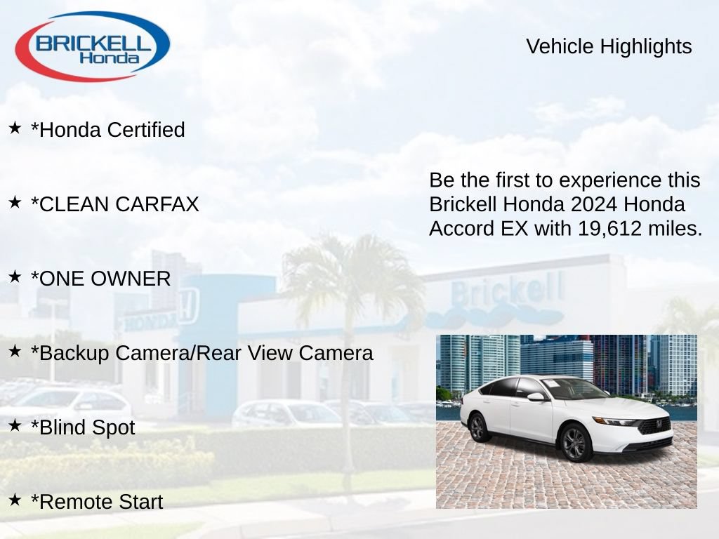 Certified 2024 Honda Accord EX image 9