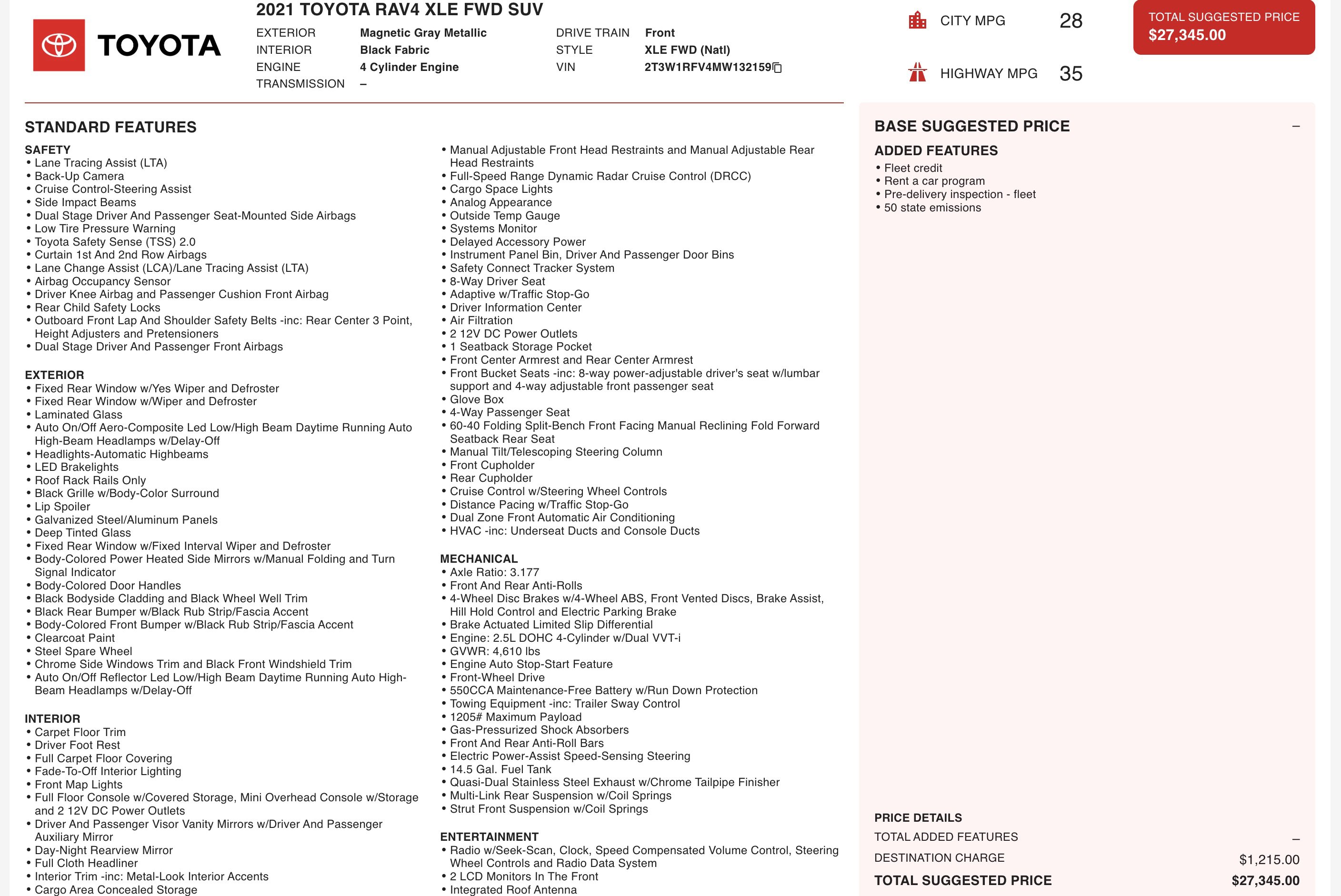 Used 2021 Toyota RAV4 XLE image 3