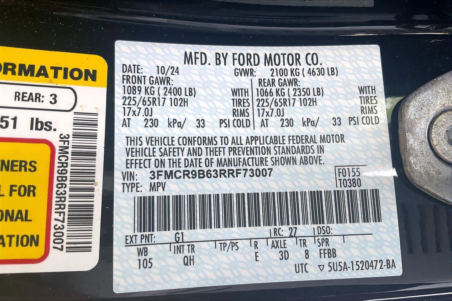 Used 2024 Ford Bronco Sport Big Bend w/ Convenience Package image 37