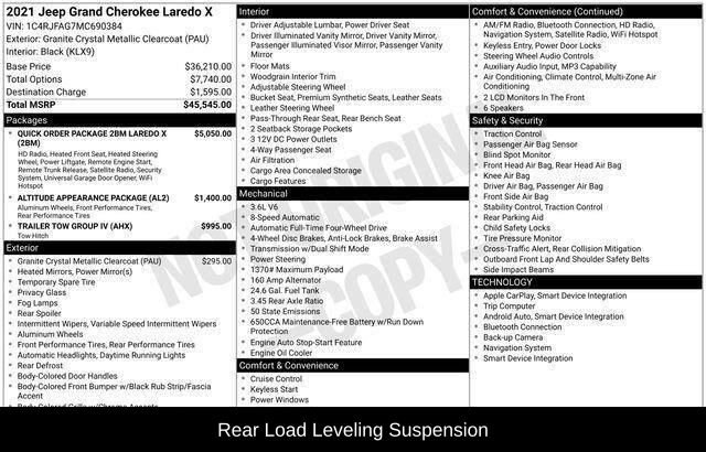 Used 2021 Jeep Grand Cherokee Laredo X AWD/4WD image 16