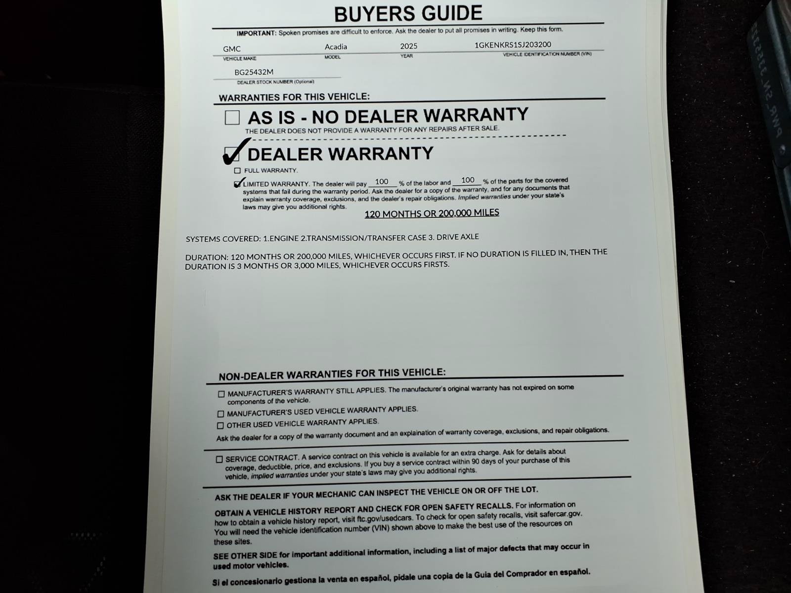 Used 2025 GMC Acadia Elevation w/ Elevation Premium Package FWD image 35