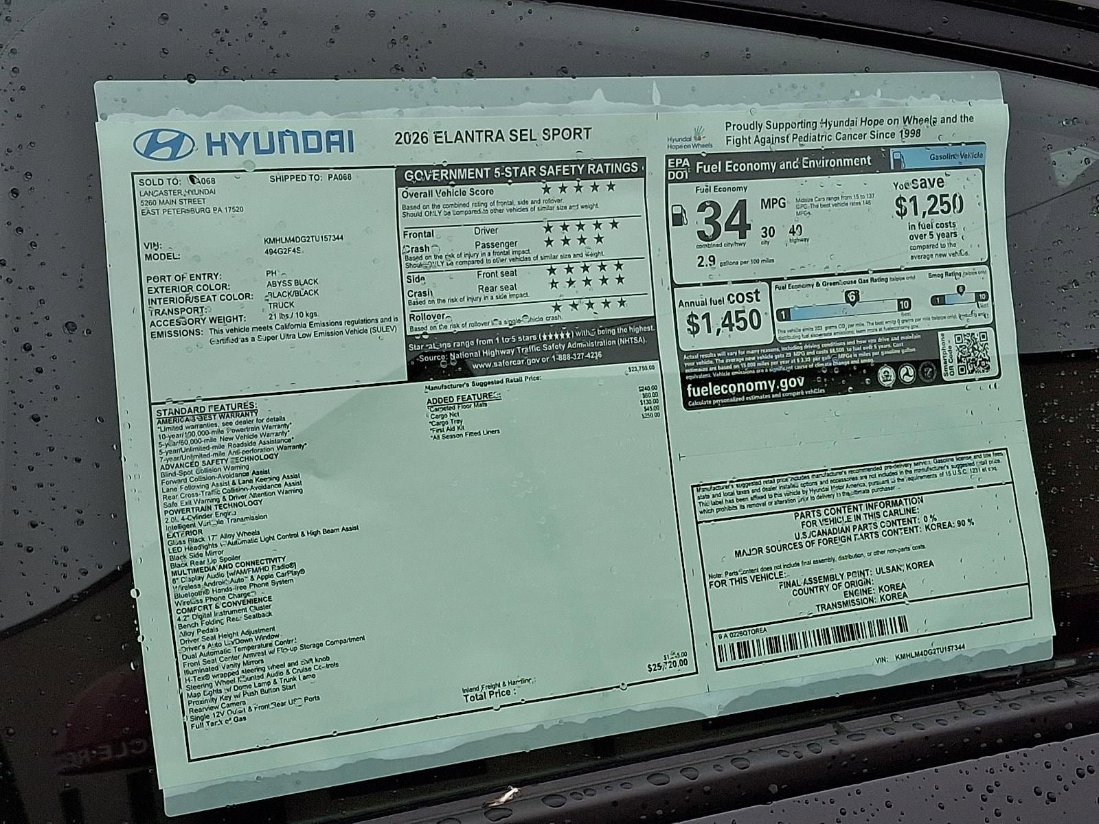 New 2026 Hyundai Elantra Sport image 19