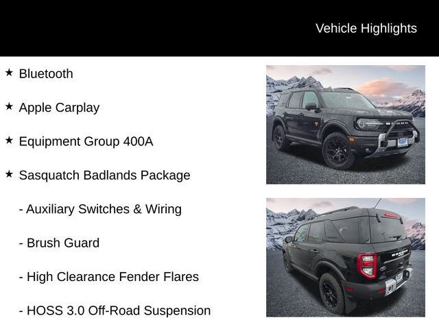 New 2025 Ford Bronco Sport Badlands w/ Sasquatch Badlands Package image 31