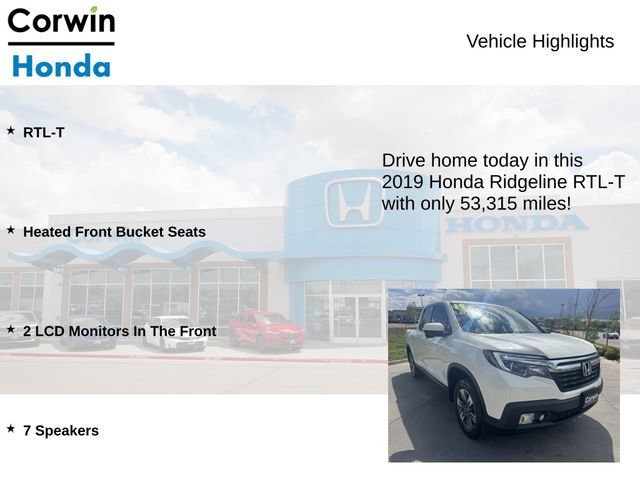 Used 2019 Honda Ridgeline RTL-T image 6