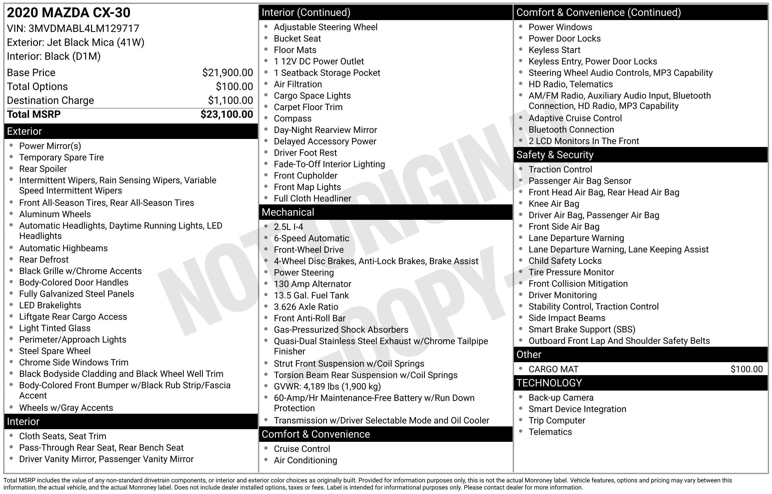 Used 2020 MAZDA CX-30 FWD image 44