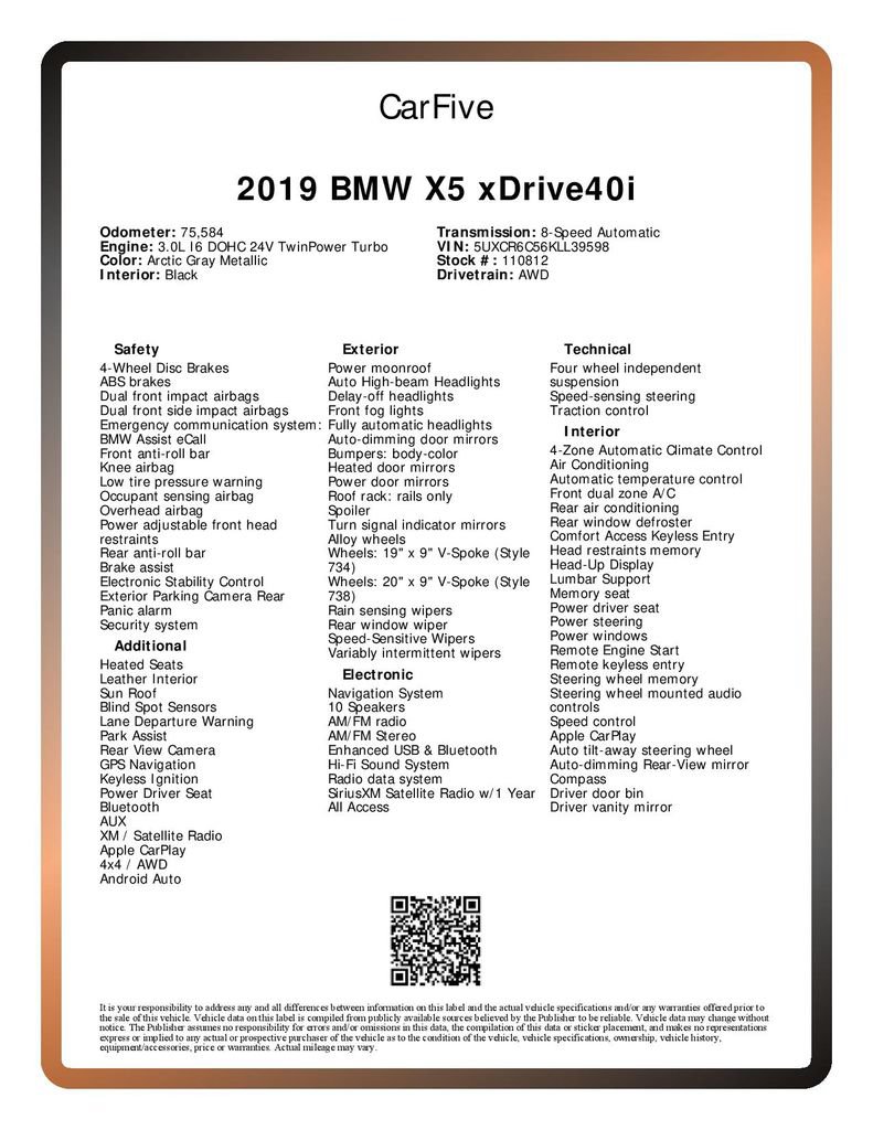 Used 2019 BMW X5 xDrive40i w/ Premium Package 2 AWD/4WD image 32
