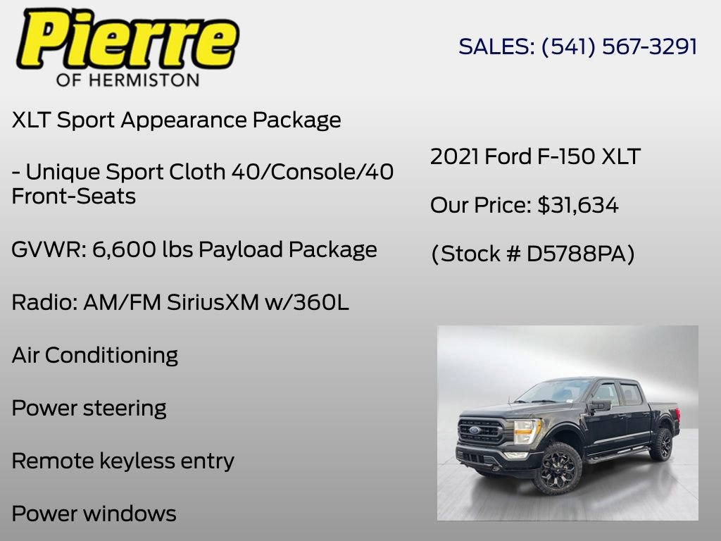 Used 2021 Ford F150 XLT w/ Equipment Group 301A Mid image 7