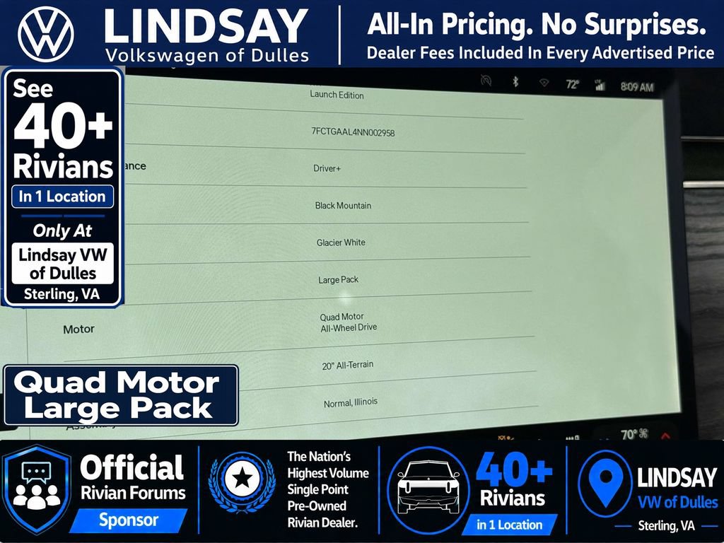 Used 2022 Rivian R1T Launch Edition AWD/4WD image 23