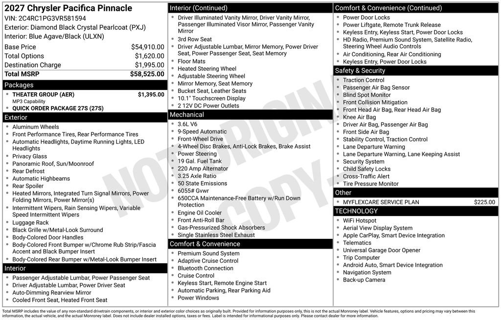 New 2027 Chrysler Pacifica Pinnacle w/ Theater Group FWD image 9