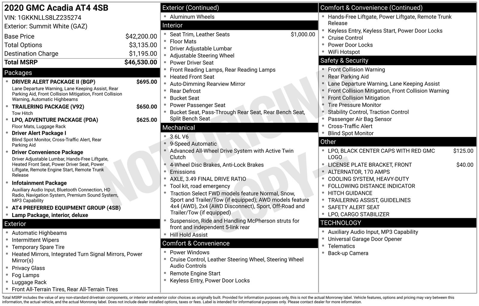 Used 2020 GMC Acadia AT4 w/ Driver Alert Package II image 38