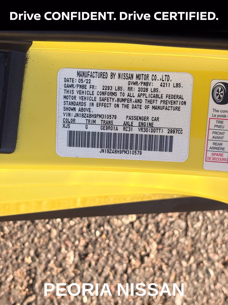 Certified 2023 Nissan Z w/ Floor Mat Package (L93) RWD image 36