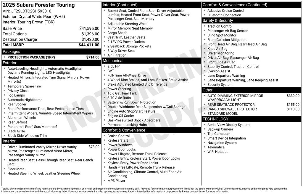 Certified 2025 Subaru Forester Touring w/ Protection Package image 34