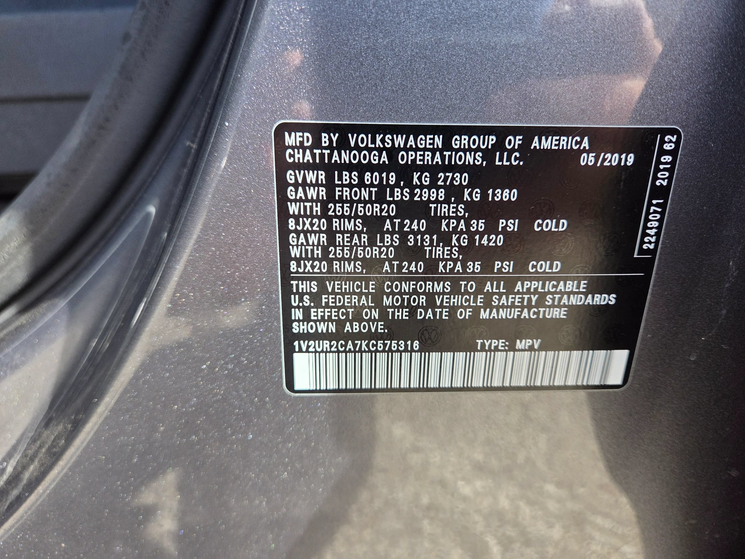 Used 2019 Volkswagen Atlas SE AWD/4WD image 13