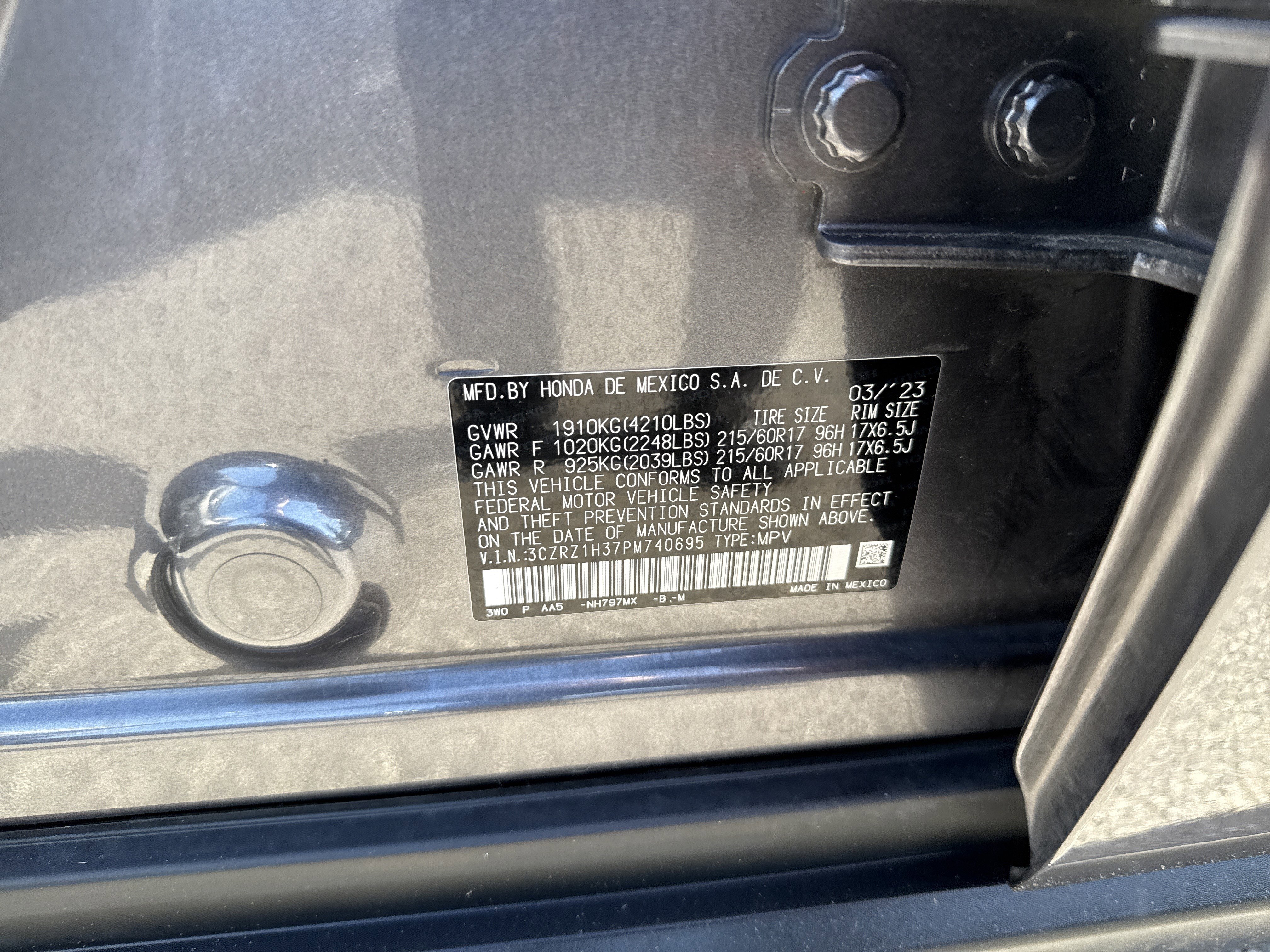 Certified 2023 Honda HR-V LX image 36