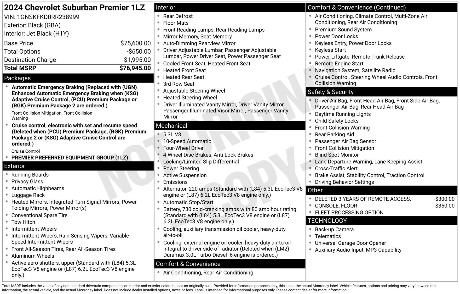 Used 2024 Chevrolet Suburban Premier AWD/4WD image 31