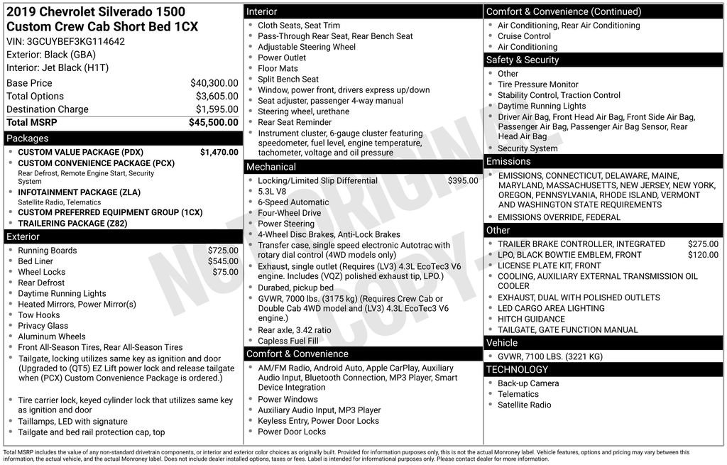 Used 2019 Chevrolet Silverado 1500 Custom w/ Custom Value Package image 25