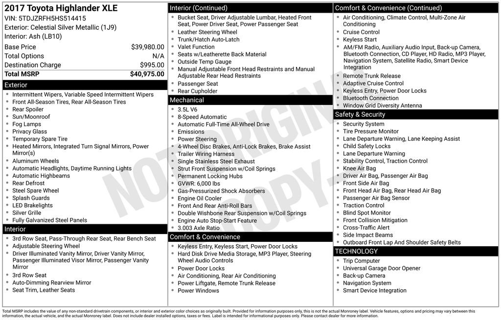 Used 2017 Toyota Highlander XLE image 10