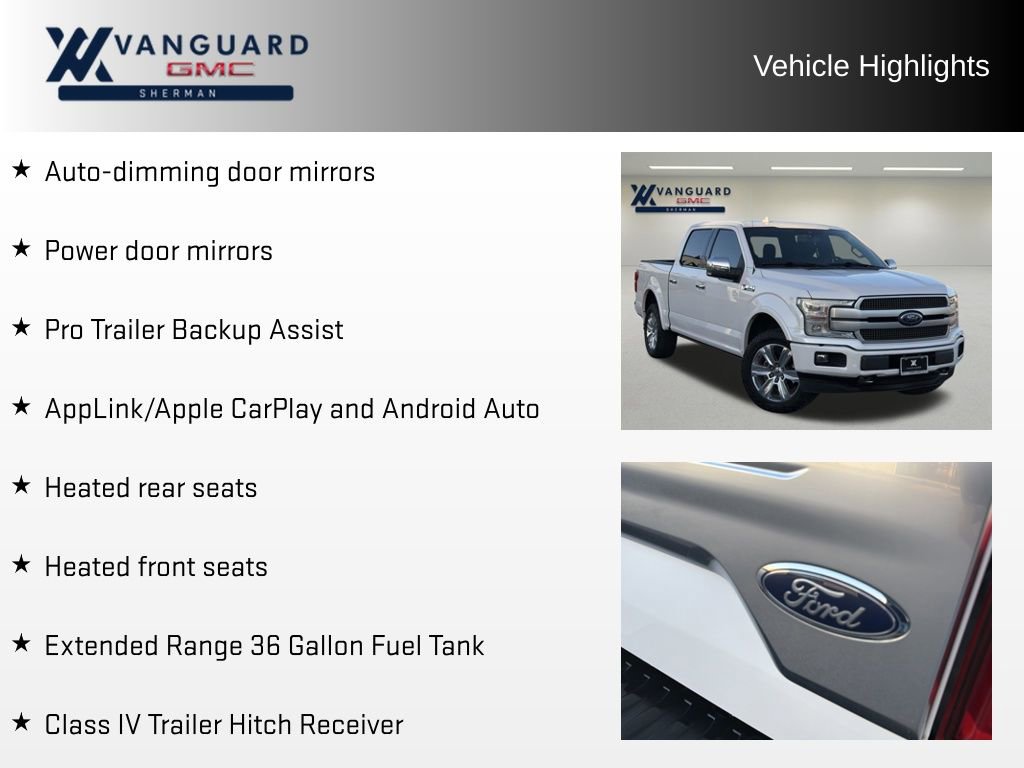 Used 2019 Ford F150 Platinum w/ Equipment Group 701A Luxury image 16