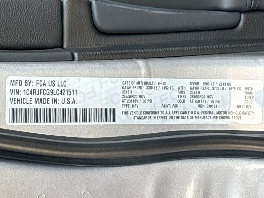 Used 2020 Jeep Grand Cherokee High Altitude AWD/4WD image 35