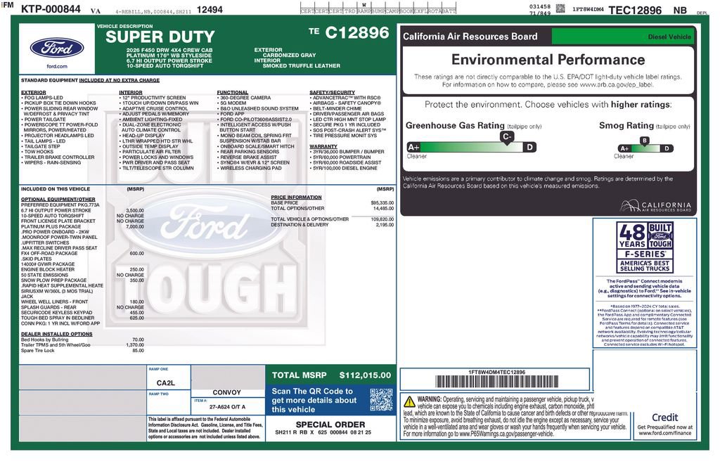 New 2026 Ford F450 Platinum w/ Platinum Plus Package image 7