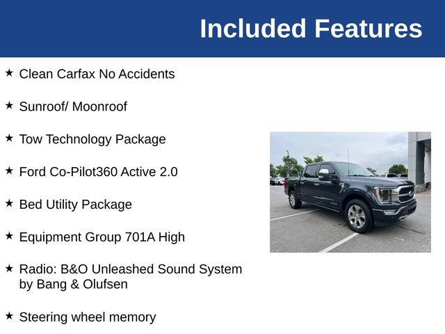 Used 2022 Ford F150 Platinum w/ Equipment Group 701A High AWD/4WD image 5