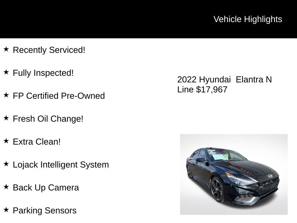 Used 2022 Hyundai Elantra N Line w/ Cargo Package image 2