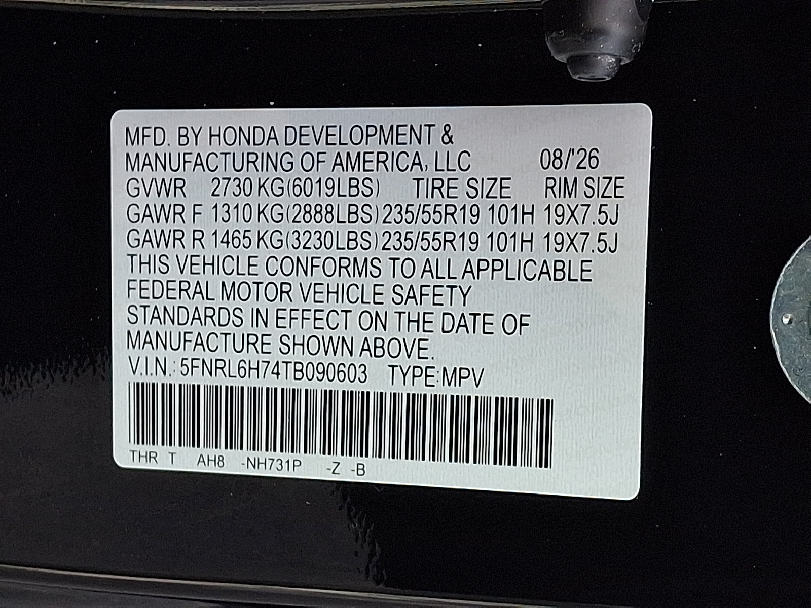 New 2026 Honda Odyssey Sport-L image 10