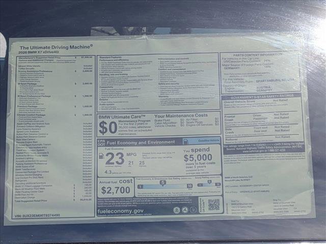 New 2026 BMW X7 xDrive40i w/ M Sport Package image 20