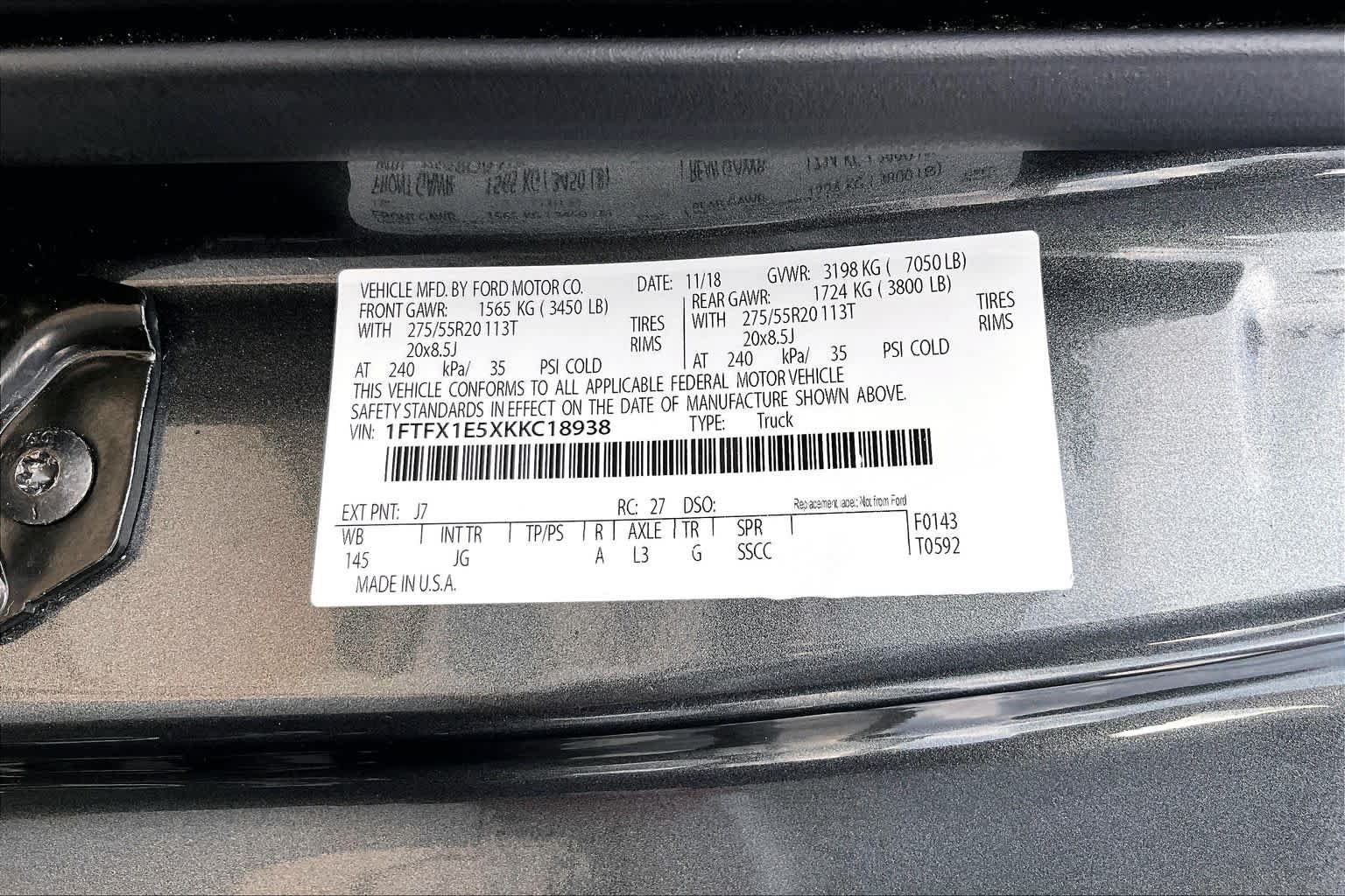 Used 2019 Ford F150 XL w/ Equipment Group 101A Mid AWD/4WD image 37
